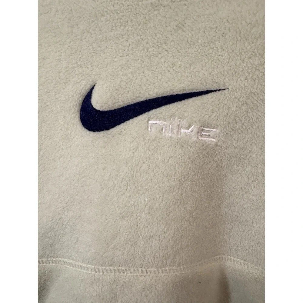 Vintage Y2K Nike Center Swoosh‎ Fleece Hoodie Women's Small Lime Green